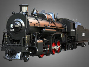 1815 Locomotive Steam Train 3D Model