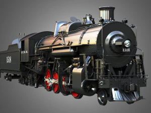 1815 Locomotive Steam Train 3D Model