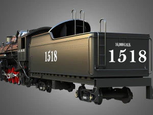 1815 Locomotive Steam Train 3D Model