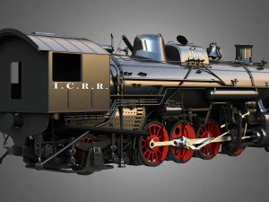 1815 Locomotive Steam Train 3D Model