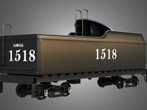1815 Locomotive Steam Train 3D Model