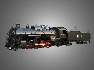 Trem a vapor locomotiva de 1815 Modelo 3D