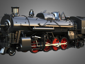1815 Steam Locomotive Train 3D Model