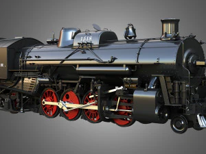 1815 Steam Locomotive Train 3D Model
