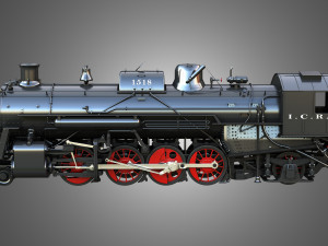1815 Steam Locomotive Train 3D 모델