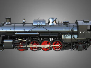 1815 Steam Locomotive Train 3D Model