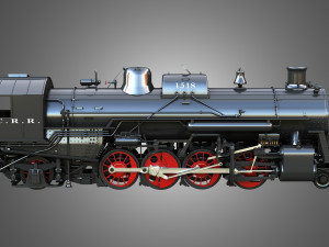 1815 Steam Locomotive Train 3D 모델