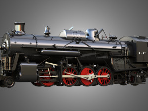 1815 Steam Locomotive Train 3D 모델