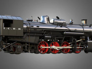1815 Steam Locomotive Train 3D Model