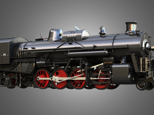 1815 Steam Locomotive Train 3D 모델