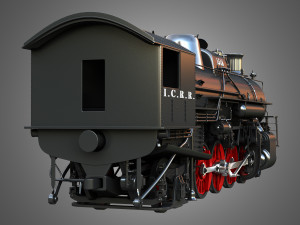 1815 Steam Locomotive Train 3D 모델