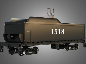 1518 Locomotive Steam Wagon 3D Model