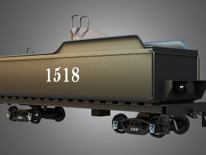 1518 Locomotive Steam Wagon Modelo 3D