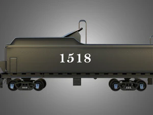 1518 Locomotive Steam Wagon 3D Model