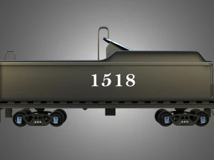 1518 Locomotive Steam Wagon 3D Model