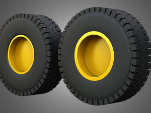 777 Water Solutions Truck - Wheels and Tires Model 3D