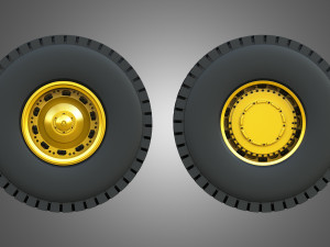 777 Water Solutions Truck - Wheels and Tires Model 3D