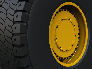 777 Water Solutions Truck - Wheels and Tires Model 3D