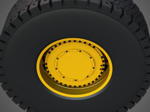 777 Water Solutions Truck - Wheels and Tires Model 3D