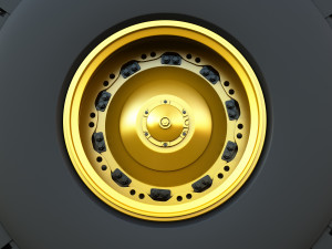 777 Water Solutions Truck - Wheels and Tires Model 3D