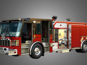 Ferrara - Fire Apparatus - Custom Pumper 3D Model