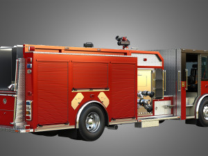 Ferrara - Fire Apparatus - Custom Pumper 3D Model