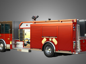 Ferrara - Fire Apparatus - Custom Pumper 3D Model