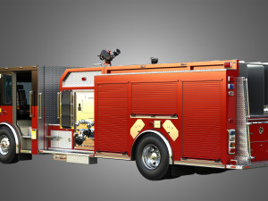 Ferrara - Fire Apparatus - Custom Pumper 3D Model