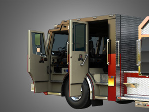 Ferrara - Fire Apparatus - Custom Pumper 3D Model