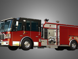 Ferrara - Fire Apparatus - Custom Pumper 3D Model