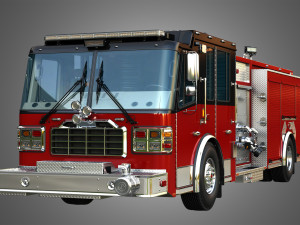 Ferrara - Fire Apparatus - Custom Pumper 3D Model