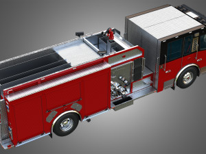 Ferrara - Fire Apparatus - Custom Pumper 3D Model