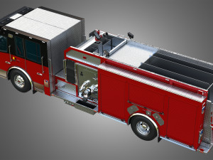 Ferrara - Fire Apparatus - Custom Pumper 3D Model