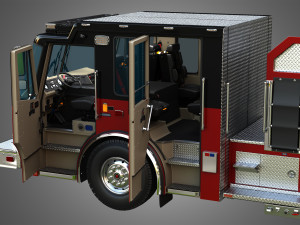 Ferrara - Fire Apparatus - Custom Pumper 3D Model