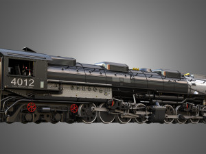 Big Boy 4014 Steam Locomotive 3D Modell in Zug 3DExport