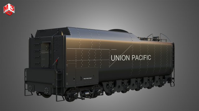 Coal Wagon - Big Boy 4014 - Steam Locomotive 3Dモデル .c4d .max .obj .3ds .fbx .stl .blend 