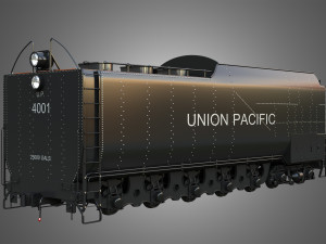 Coal Wagon - Big Boy 4014 - Steam Locomotive 3Dモデル