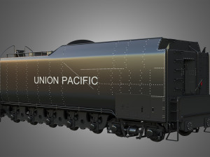 Coal Wagon - Big Boy 4014 - Steam Locomotive 3Dモデル