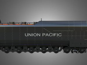 Coal Wagon - Big Boy 4014 - Steam Locomotive 3Dモデル