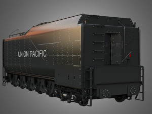 Coal Wagon - Big Boy 4014 - Steam Locomotive 3Dモデル