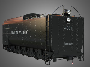 Coal Wagon - Big Boy 4014 - Steam Locomotive 3Dモデル
