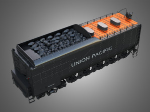 Coal Wagon - Big Boy 4014 - Steam Locomotive 3Dモデル