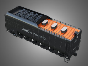 Coal Wagon - Big Boy 4014 - Steam Locomotive 3Dモデル