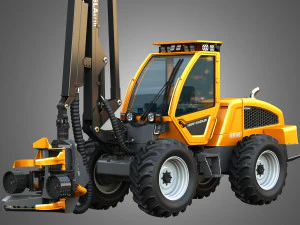 Sampo HR46X - Forestry Harvester 3D Model