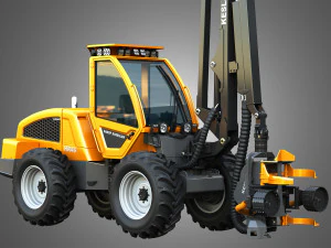 Sampo HR46X - Forestry Harvester 3D Model