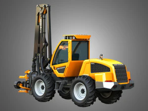 Sampo HR46X - Forestry Harvester 3D Model