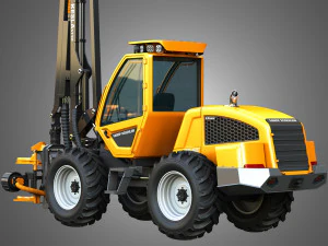Sampo HR46X - Forestry Harvester 3D Model