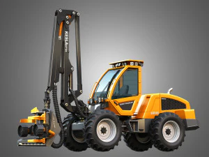 Sampo HR46X - Forestry Harvester 3D Model
