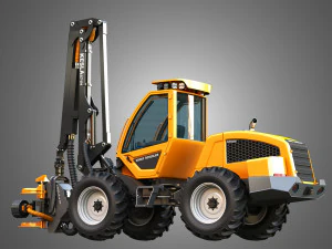 Sampo HR46X - Forestry Harvester 3D Model