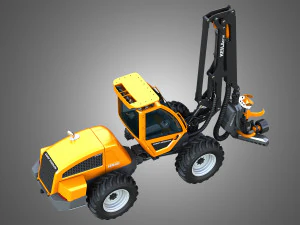 Sampo HR46X - Forestry Harvester 3D Model